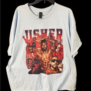 Usher Graphic Men's White T-Shirt